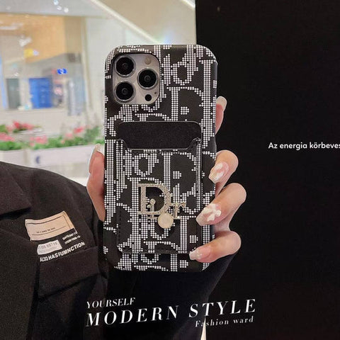 Fashion Lady Case with Card Holder for iPhone