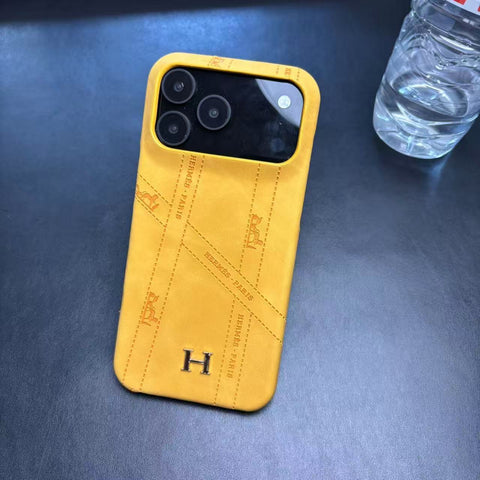 Hermes Luxury Leather Case For iPhone 12-17