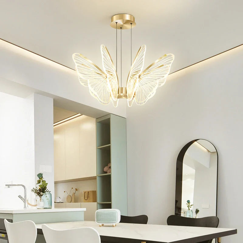Abstract Butterfly Ceiling Light