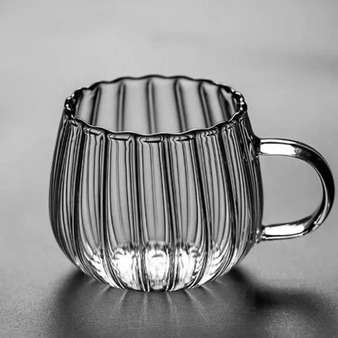 Handcrafted Glass Ruffle Mugs