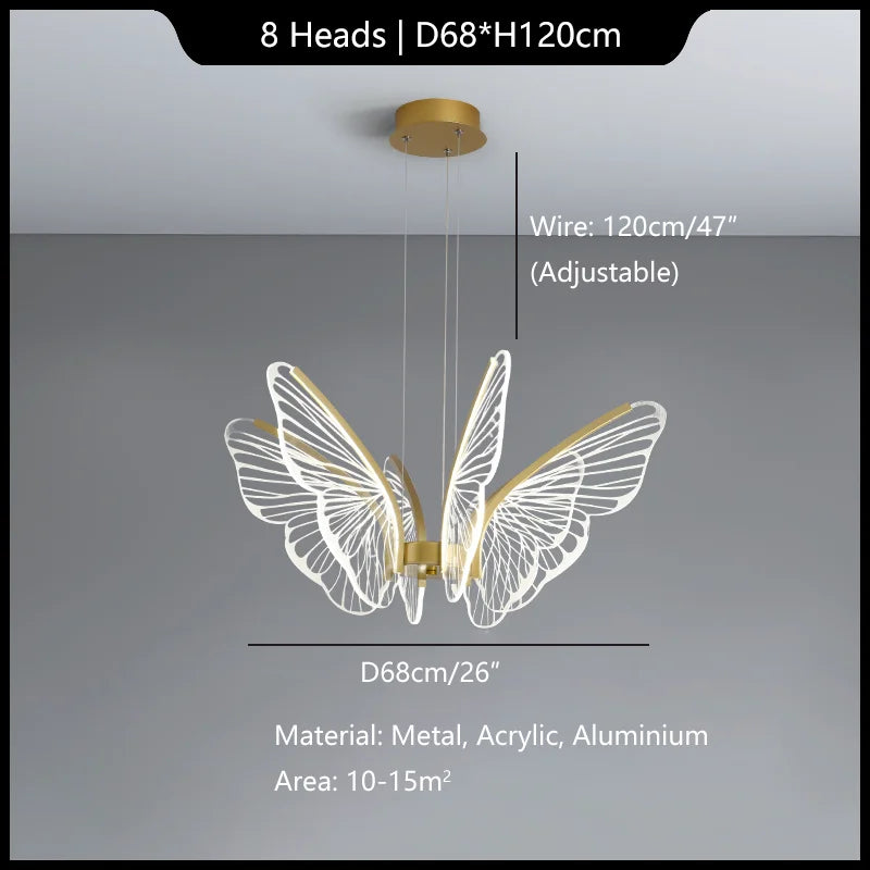 Abstract Butterfly Ceiling Light