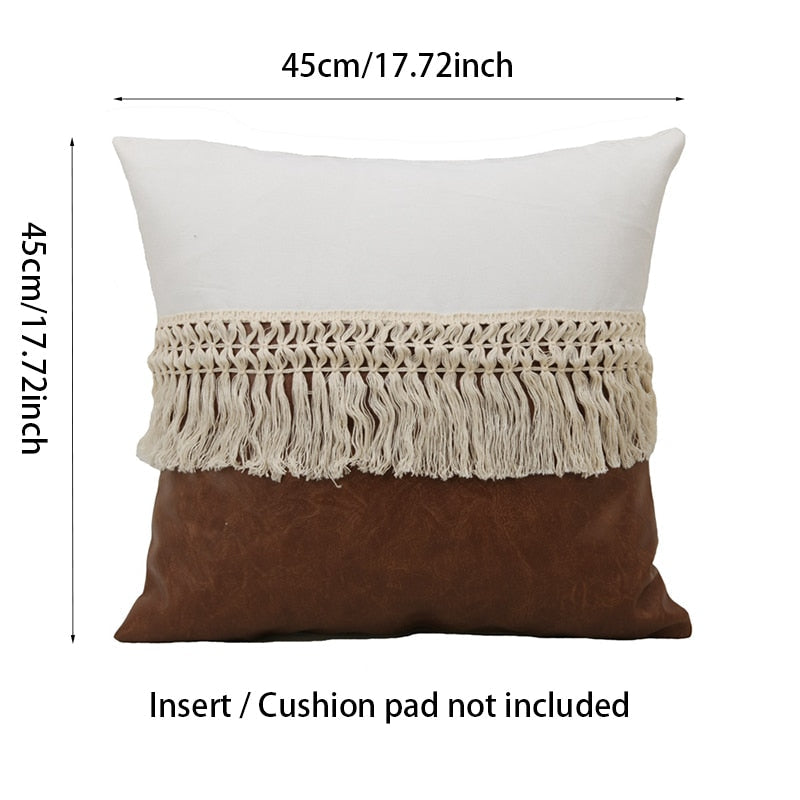 Tassel Accent Throw Pillow Case Set