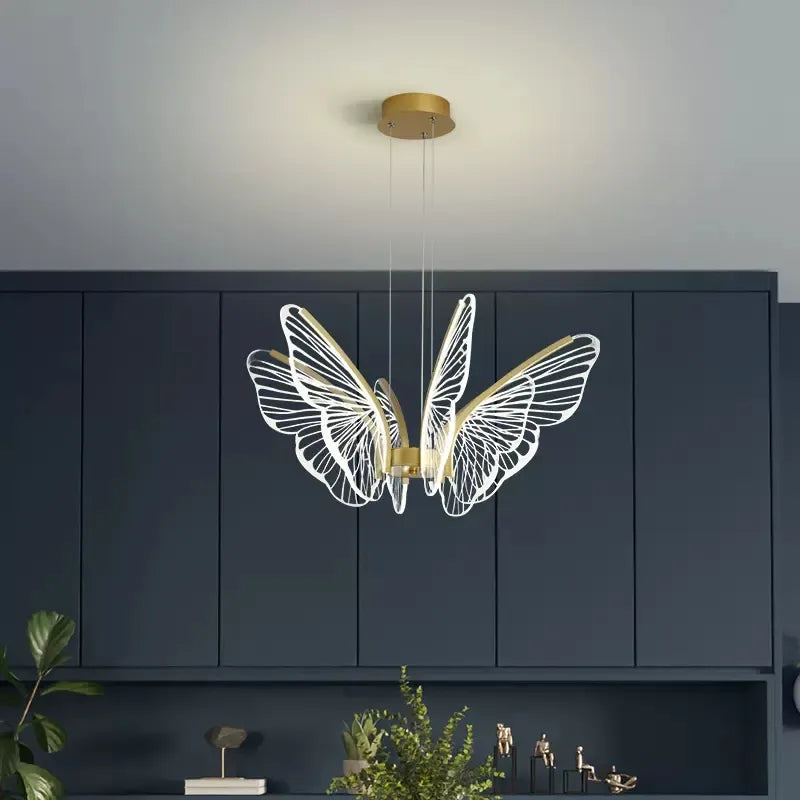Abstract Butterfly Ceiling Light