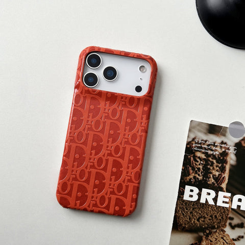 Lux Leather Dior Phone Case For iPhone 17 / 16 / 15 / 14