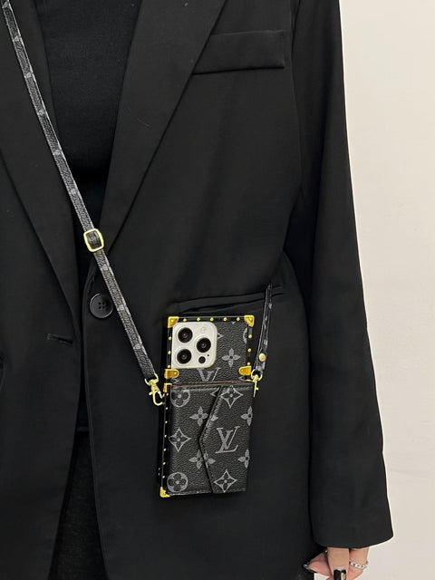 Luxury CANVAS LEATHER CARD HOLDER MONOGRAM