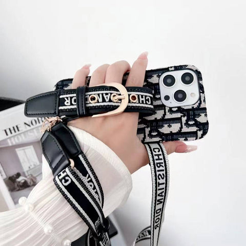 Lady Phone Case With Lanyard For iPhone